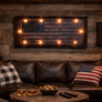 Rustic Framed USA Flag