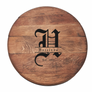 Whiskey Barrel Head Lazy Susan