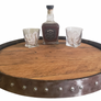 Whiskey Barrel Top Lazy Susan