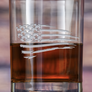 American Flag Rocks Glass