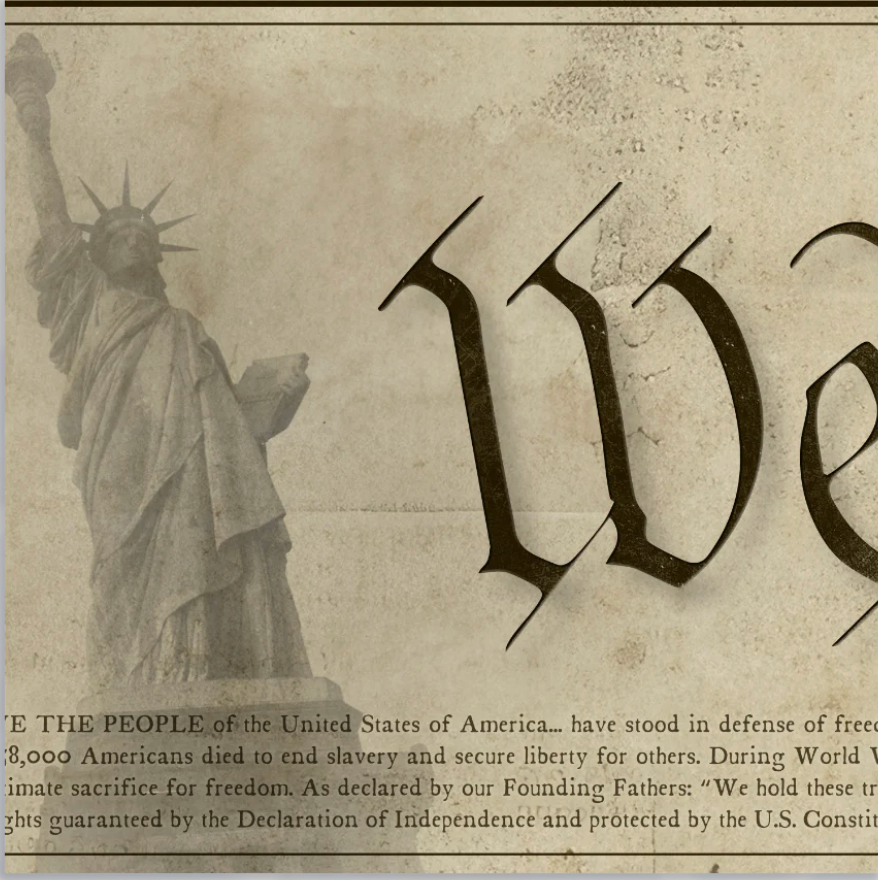 We The People Framed Print