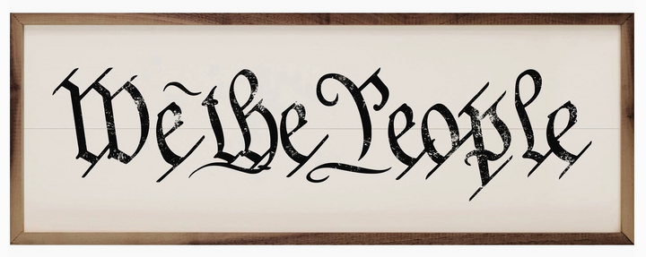 We The People Wood Print