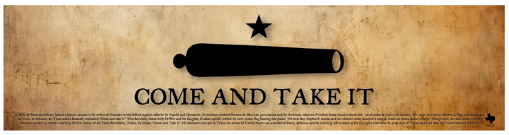 Come and Take It Rolled Print