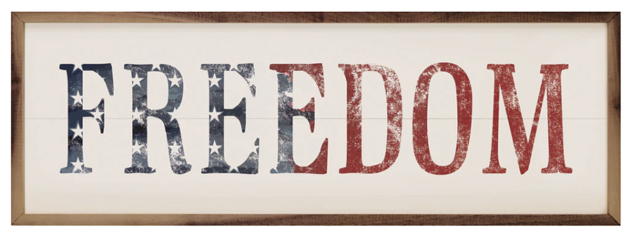 Freedom Wood Sign