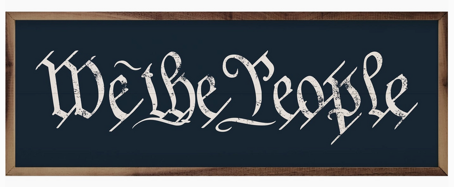 We The People Wood Print