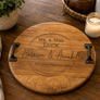 Whiskey Barrel Head Tray
