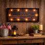 Rustic Framed USA Flag
