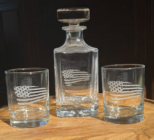 American Flag Decanter