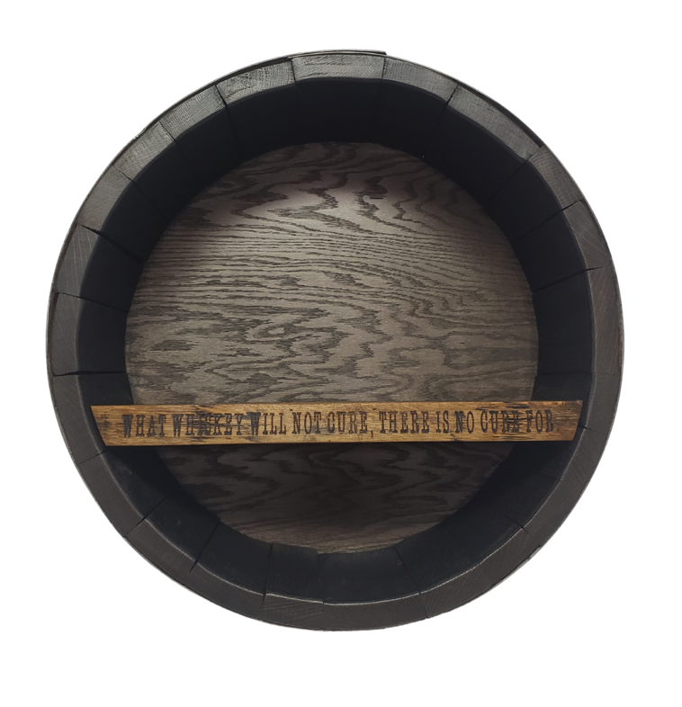 Whiskey Barrel Shelf