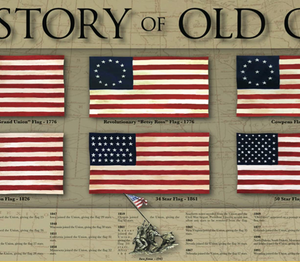 History of Old Glory Rolled Print