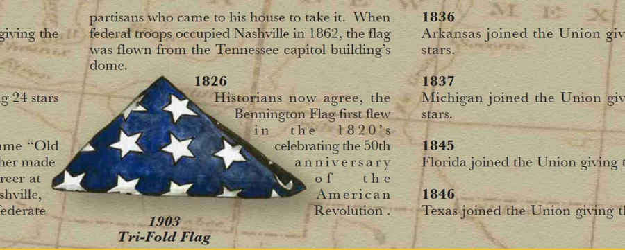 History of Old Glory Rolled Print