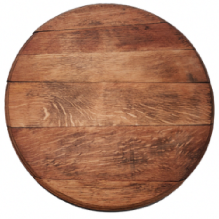 Whiskey Barrel Head Lazy Susan