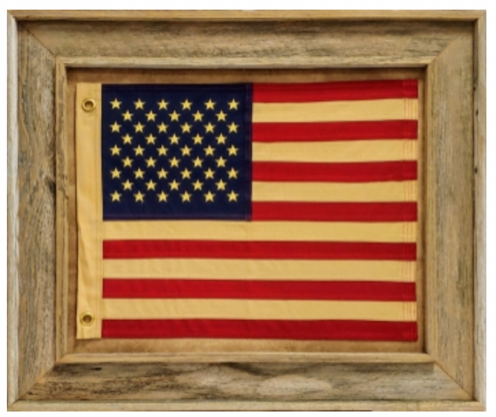 Wood Framed Flag with Grommets
