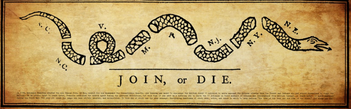 Join or Die Rolled Print