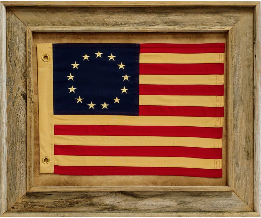 Wood Framed Flag with Grommets