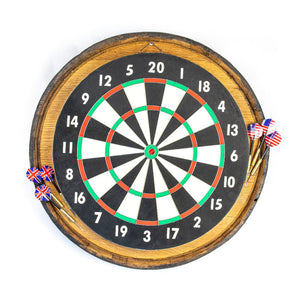 Whiskey Barrel Head Dartboard