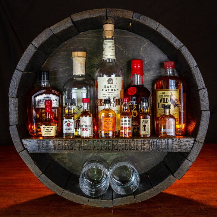 Whiskey Barrel Shelf